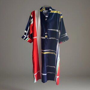 Catherine Ogust for Penthouse Gallery Signature Shirt Dress Art Vintage Size 8